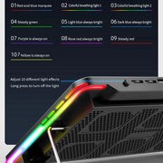 TISHRIC Laptop Cooler PC Fan Cooler Notebook Stand For Laptop Cooling Pad 6 Quiet Fans Cooling Radiator Laptop Accessories