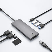 USB HUB Type C HUB 8in1 Docking Station 6/8/9 Port Multi Splitter Adapter for Macbook PC Computer Notebook Laptop Accessories