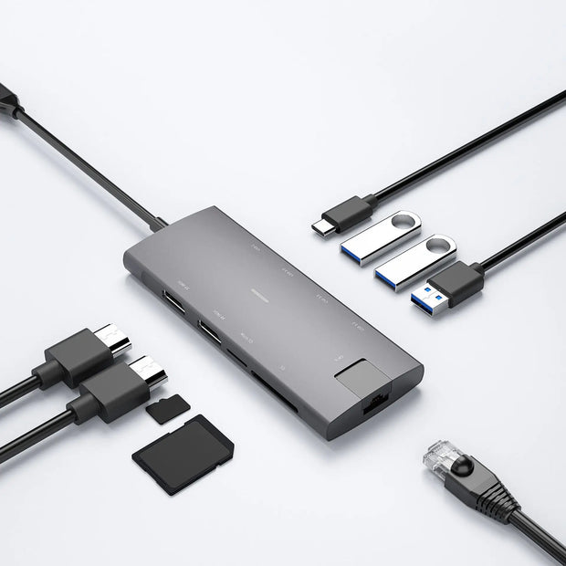 USB HUB Type C HUB 8in1 Docking Station 6/8/9 Port Multi Splitter Adapter for Macbook PC Computer Notebook Laptop Accessories