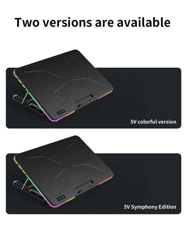 TISHRIC 12-17 Inch Gaming Laptop Cooling Pad Cooler Base Adjustable Notebook Stand Cooling Radiator Fan Laptop Accessories