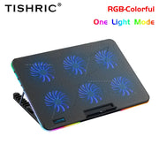 TISHRIC 12-17 Inch Gaming Laptop Cooling Pad Cooler Base Adjustable Notebook Stand Cooling Radiator Fan Laptop Accessories