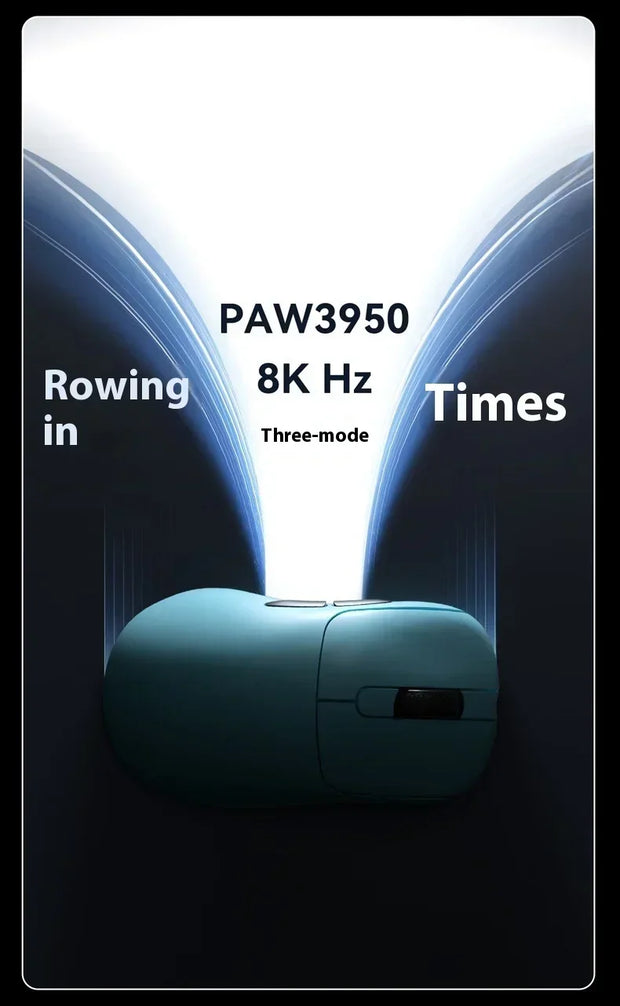 Ajazz Aj179apex Wireless Mouse Bluetooth 3Mode PAW3950 Sensor 8K with Magnetic Base E-sports Gaming Mouse PC Laptop Accessories