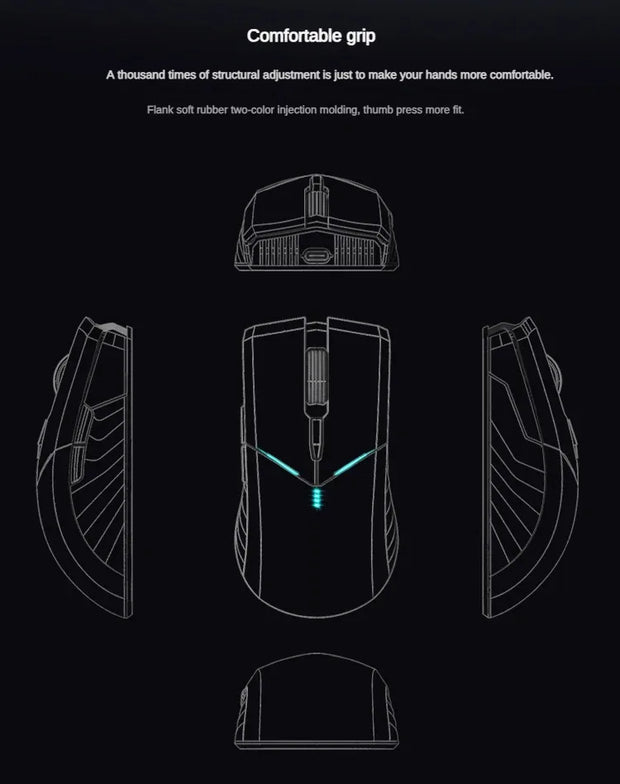 THUNDEROBOT ML701 Wireless Mouse Dual-mode Long Battery Life Lightweight Ergonomic Gaming Mouse PC Gamer Laptop Accessories Gift