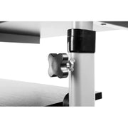 Rolling Desk Laptop - Standing or Sitting Mobile Computer Cart with Wheels, Adjustable Height & 27.5-inch Surface - Portable