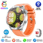 New Outdoor Sport Smart Watch Men 1.85inch AMOLED Screen NFC GPS Compass Health Waterproof Bluetooth Call SmartWatch For HUAWEI