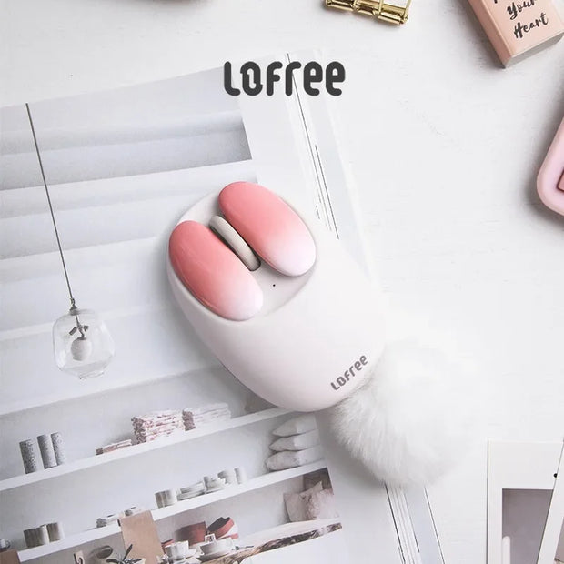 Lofree Small Flap Bluetooth Wireless Mouse Girl Air Mouse for Computer Mini Pc Game Mice Gaming Laptop Accessories Diy Deskto