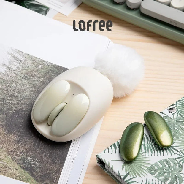 Lofree Small Flap Bluetooth Wireless Mouse Girl Air Mouse for Computer Mini Pc Game Mice Gaming Laptop Accessories Diy Deskto