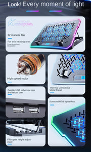 Laptop Heatsink Base Phone Stand Silent Laptop Fan Stand Plate Laptops Stand Notebook Stand Laptop Cooler Laptop Accessories New