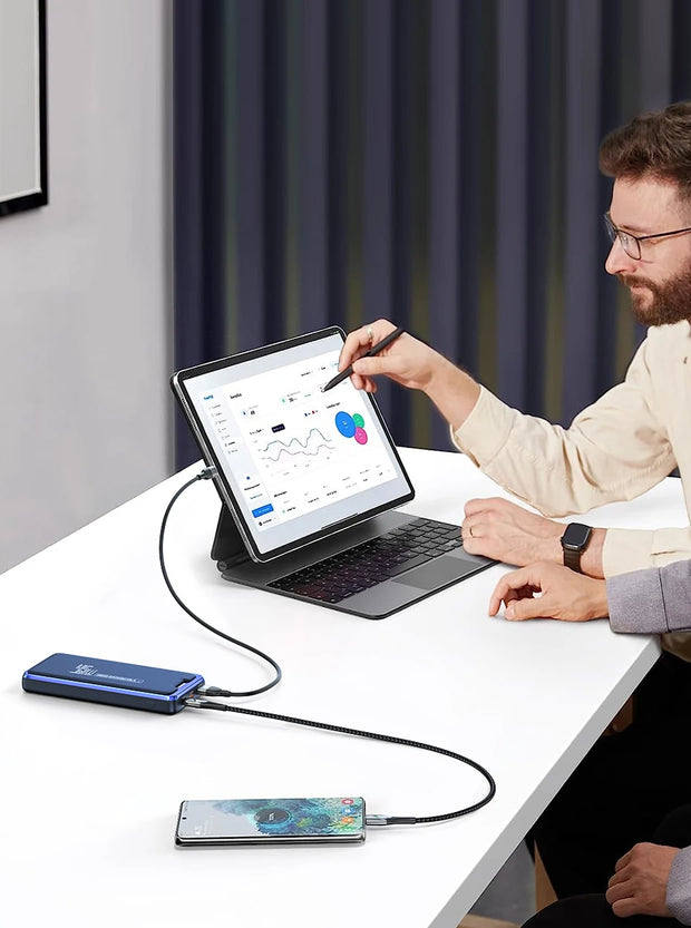 QOOVI 20000mAh Power Bank External Battery Capacity PD 45W Fast Charging Portable Charger Powerbank For Laptop iPhone Samsung