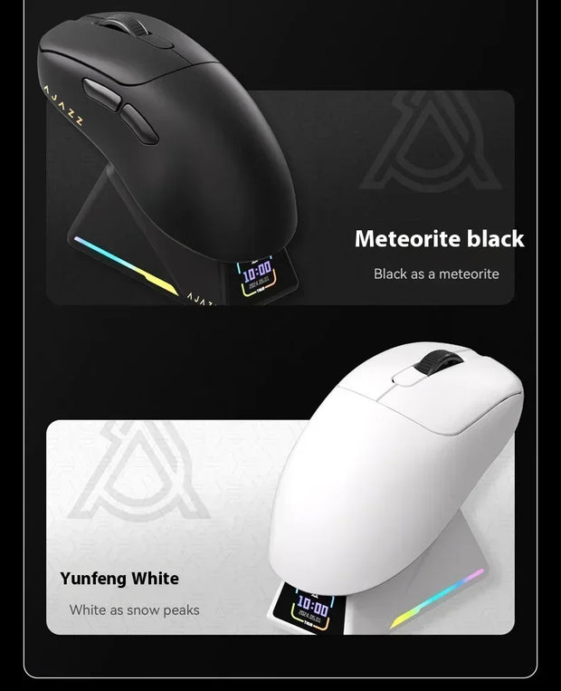Ajazz Aj179apex Wireless Mouse Bluetooth 3Mode PAW3950 Sensor 8K with Magnetic Base E-sports Gaming Mouse PC Laptop Accessories