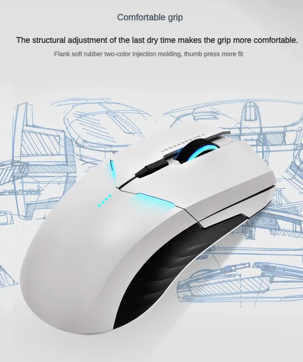 THUNDEROBOT ML701 Wireless Mouse Dual-mode Long Battery Life Lightweight Ergonomic Gaming Mouse PC Gamer Laptop Accessories Gift