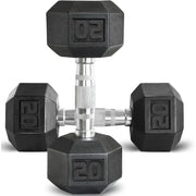 Rubber Grip Encased Dumbbell Cast Iron Weight with Anti-Slip Handle Dumbbell -Strength Training Equipment - Home Gym Accessories