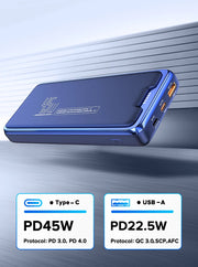 QOOVI 20000mAh Power Bank External Battery Capacity PD 45W Fast Charging Portable Charger Powerbank For Laptop iPhone Samsung