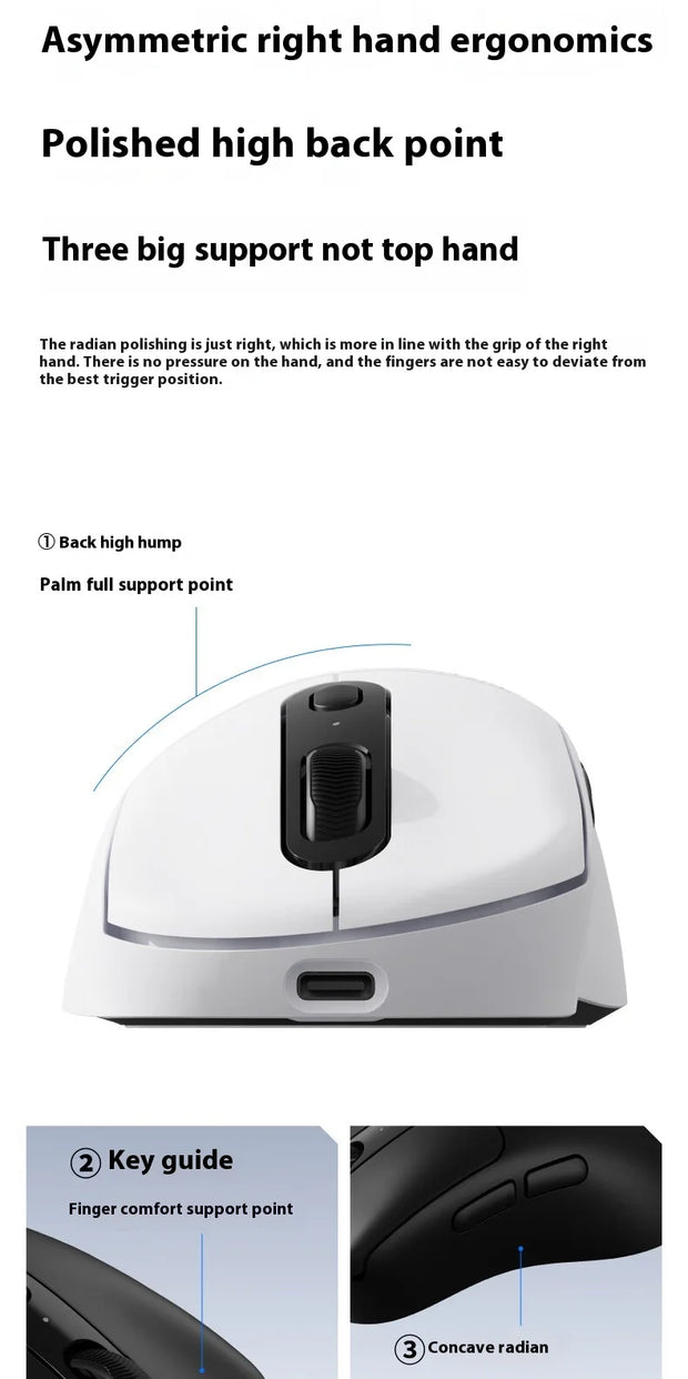 Rapoo Vt3pro Max Wireless Mouse Wired Dual Mode Paw3950 4k/8k Return Rate Ergonomics Lightweight Gaming Mice Laptop Accessories