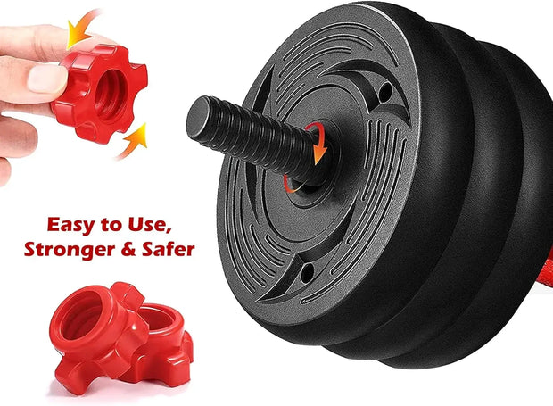 Dumbbells Set Weight to 88Lbs / 110Lbs, Free Weight with Connecting Rod Used As Barbell, Ab Roller for Home Gym