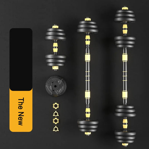 Dumbbell to Barbell Set Dual-use Fitness Equipment for Men's Home Dumbbell Training Arm Muscle Squat Shoulder Guard Detachable