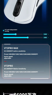 Rapoo Vt3pro Max Wireless Mouse Wired Dual Mode Paw3950 4k/8k Return Rate Ergonomics Lightweight Gaming Mice Laptop Accessories