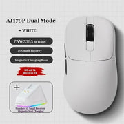 Ajazz Aj179apex Wireless Mouse Bluetooth 3Mode PAW3950 Sensor 8K with Magnetic Base E-sports Gaming Mouse PC Laptop Accessories