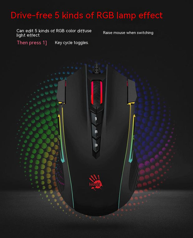 Original J90s Gaming Mouse Low Delay Ergonomics RGB Light Wired Mouse FPS Pc Gamer Mouse Laptop Accessories Computer Office