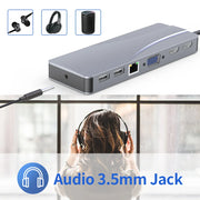 14 In 1 Docking Station, Thunderbolt 3/4 USB-C Splitter HDMI 4K Port Hub Dock for Air Mac Apple MacBook Pro Laptop Accessories