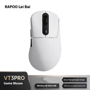 Rapoo Vt3pro Max Wireless Mouse Wired Dual Mode Paw3950 4k/8k Return Rate Ergonomics Lightweight Gaming Mice Laptop Accessories