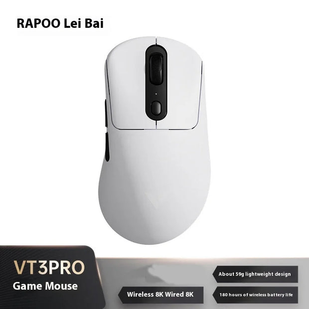Rapoo Vt3pro Max Wireless Mouse Wired Dual Mode Paw3950 4k/8k Return Rate Ergonomics Lightweight Gaming Mice Laptop Accessories