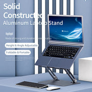Laptop Stand Adjustable Aluminum Notebook Stand Compatible 10-17.3 Inch Laptop Portable Cooling Holder Accessories Laptop Holder