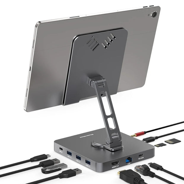 11-in-1 Hub Stand Type-C Dock Station 4K60Hz PD100W Rotary-Folding Holder Laptop Accessories Dropshipping