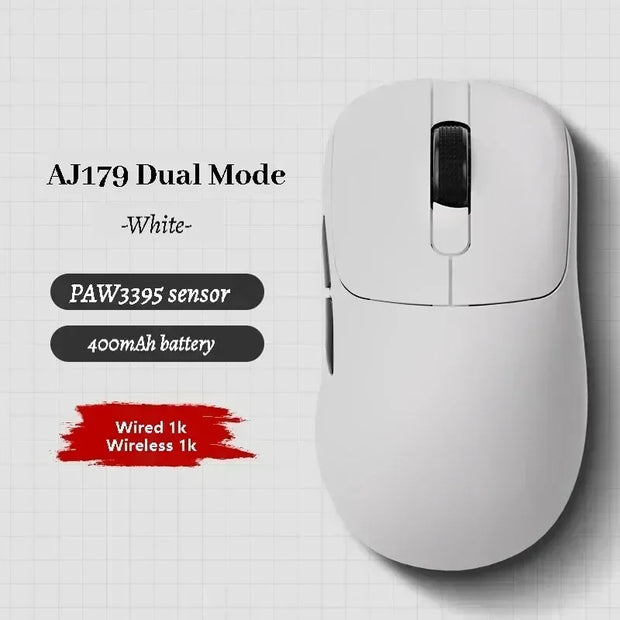Ajazz Aj179apex Wireless Mouse Bluetooth 3Mode PAW3950 Sensor 8K with Magnetic Base E-sports Gaming Mouse PC Laptop Accessories
