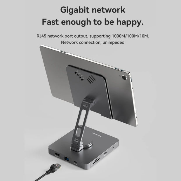 11-in-1 Hub Stand Type-C Dock Station 4K60Hz PD100W Rotary-Folding Holder Laptop Accessories Dropshipping