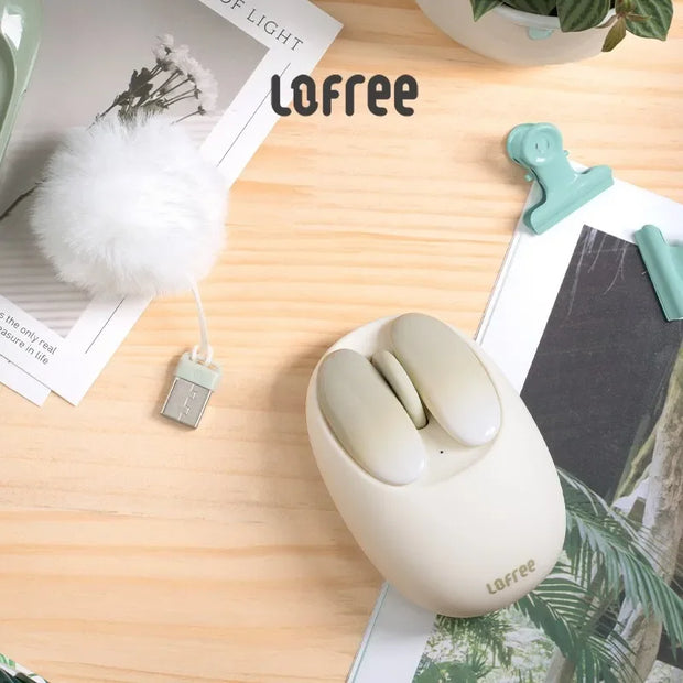 Lofree Small Flap Bluetooth Wireless Mouse Girl Air Mouse for Computer Mini Pc Game Mice Gaming Laptop Accessories Diy Deskto