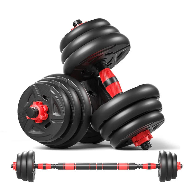 Dumbbell to Barbell Set Dual-use Fitness Equipment for Men's Home Dumbbell Training Arm Muscle Squat Shoulder Guard Detachable