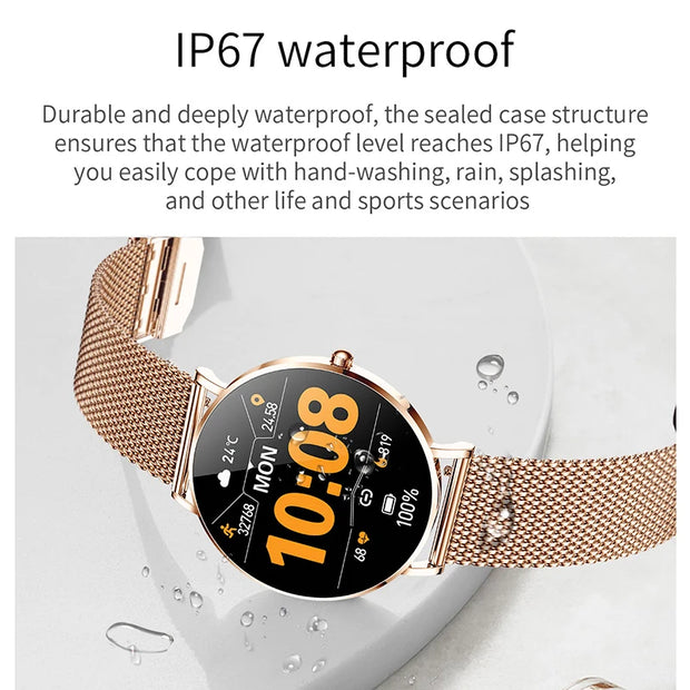 2024 New Ultra Thin Men Smart Watch For Women Full Touch Screen IP67 Waterproof Lady Watches Sports Fitness Tracker Smartwatch