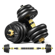 Dumbbell to Barbell Set Dual-use Fitness Equipment for Men's Home Dumbbell Training Arm Muscle Squat Shoulder Guard Detachable