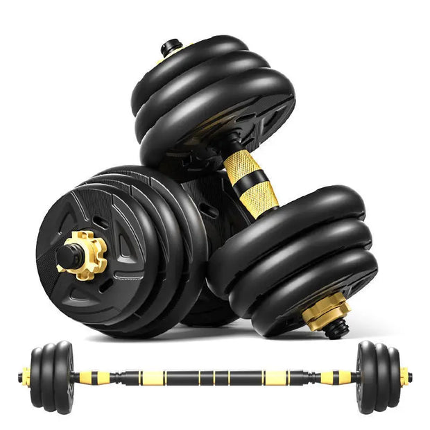 Dumbbell to Barbell Set Dual-use Fitness Equipment for Men's Home Dumbbell Training Arm Muscle Squat Shoulder Guard Detachable
