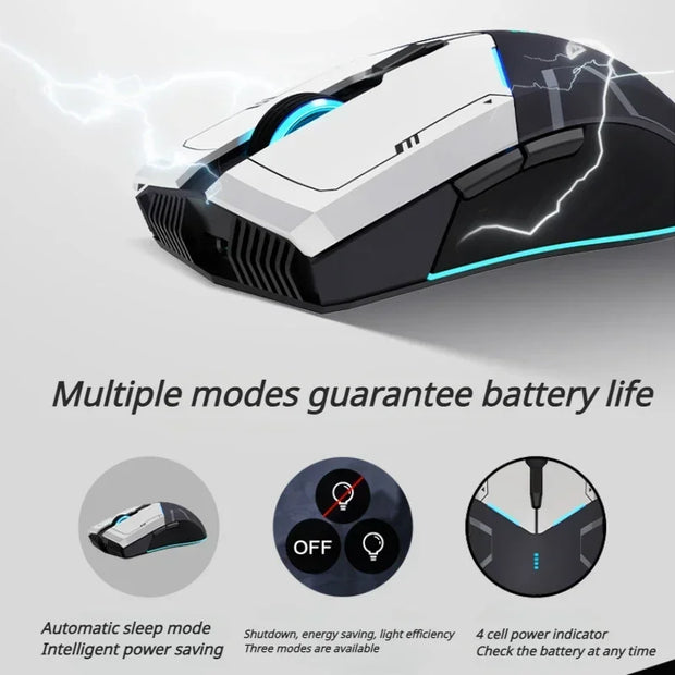 THUNDEROBOT ML701 Wireless Mouse Dual-mode Long Battery Life Lightweight Ergonomic Gaming Mouse PC Gamer Laptop Accessories Gift