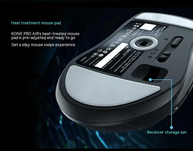 Original Roccat KONE PRO AIR Wireless Mouse RGB Light Low Delay Gaming Mouse Ergonomics FPS Pc Gamer Mouse Laptop Accessories
