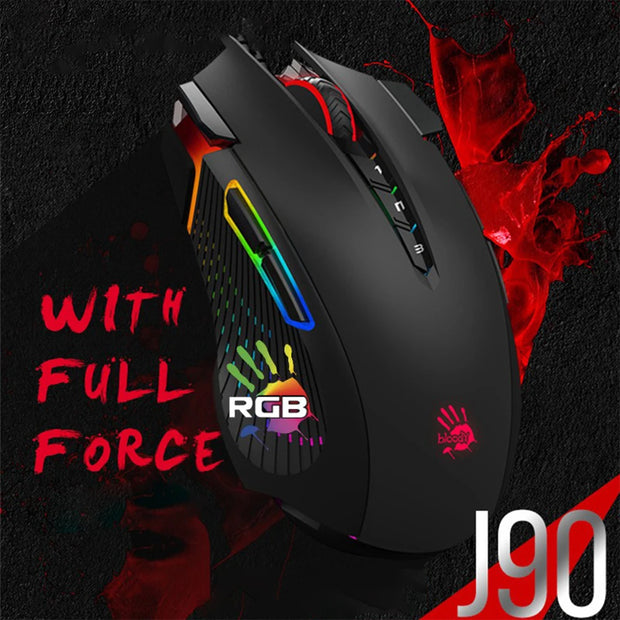 Original J90s Gaming Mouse Low Delay Ergonomics RGB Light Wired Mouse FPS Pc Gamer Mouse Laptop Accessories Computer Office