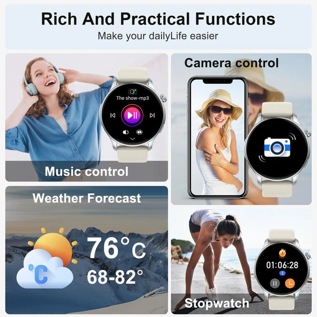 Smart Watch for Men Women Digital Mens Watches Make/Answer Call Mens Watches Run Smartwatch Android Phones iPhone Samsung