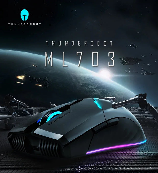 THUNDEROBOT ML701 Wireless Mouse Dual-mode Long Battery Life Lightweight Ergonomic Gaming Mouse PC Gamer Laptop Accessories Gift