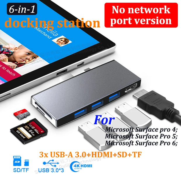 MST HUB USB Connect Dock 2x HDMI Mini DP 4K 60HZ for Microsoft Surface Pro Surface Book Surface Go Surface Laptop Accessories