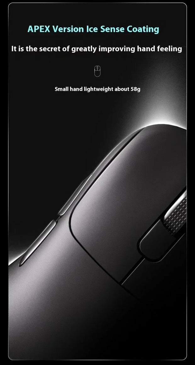 Ajazz Aj179apex Wireless Mouse Bluetooth 3Mode PAW3950 Sensor 8K with Magnetic Base E-sports Gaming Mouse PC Laptop Accessories