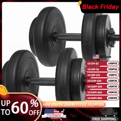 AQBalanceFrom Fitness 40 All Purpose Vinyl Weight Dumbbell Set with 2.5 7.5 Pound Weights and Collar Locks,14 Pi