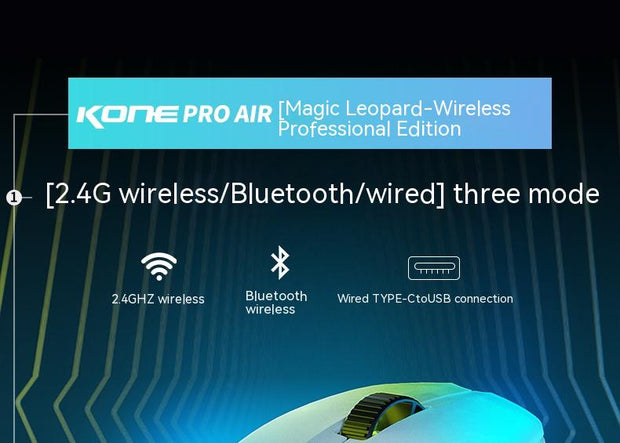 Original Roccat KONE PRO AIR Wireless Mouse RGB Light Low Delay Gaming Mouse Ergonomics FPS Pc Gamer Mouse Laptop Accessories