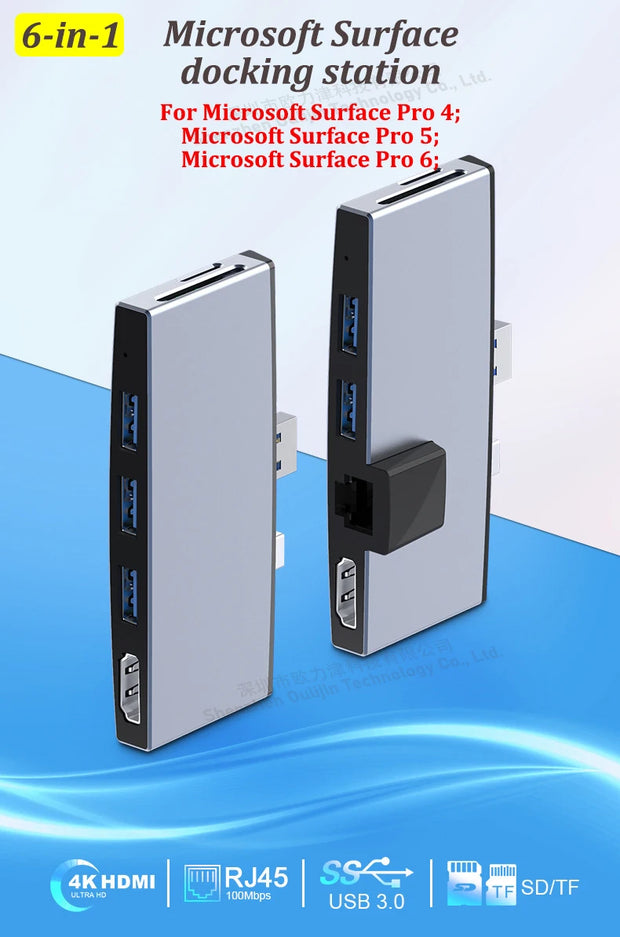 MST HUB USB Connect Dock 2x HDMI Mini DP 4K 60HZ for Microsoft Surface Pro Surface Book Surface Go Surface Laptop Accessories