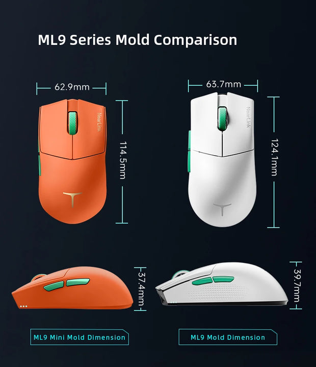 Thunderobot ML903 Mini NearLink Gaming Mouse Tri-Mode Bluetooth Wireless Mouse Charging Base For Pc Gamer Laptop Accessories