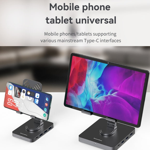 11-in-1 Hub Stand Type-C Dock Station 4K60Hz PD100W Rotary-Folding Holder Laptop Accessories Dropshipping