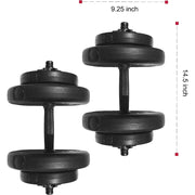 AQBalanceFrom Fitness 40 All Purpose Vinyl Weight Dumbbell Set with 2.5 7.5 Pound Weights and Collar Locks,14 Pi