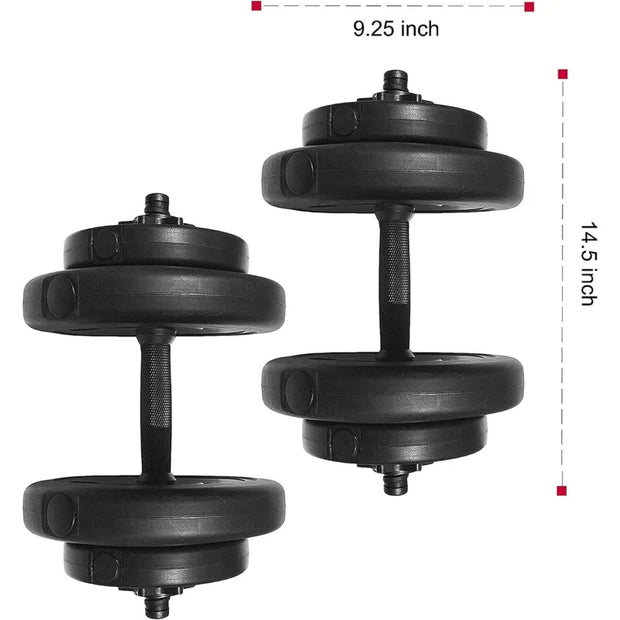 AQBalanceFrom Fitness 40 All Purpose Vinyl Weight Dumbbell Set with 2.5 7.5 Pound Weights and Collar Locks,14 Pi