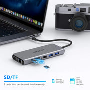 MOKiN 8-in-1 Docking Station USB C Hub with 2 HDMI DP PD100W Charge Multi Monitors Adapter For Dell/HP/Lenovo Laptop Accessories
